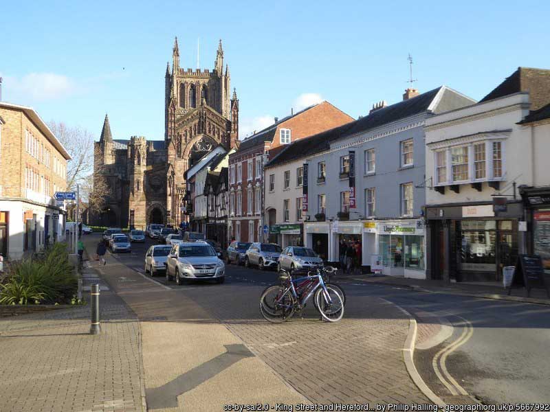 Hereford Cathedral © Copyright Philip Halling and licensed for reuse under this Creative Commons Licence.